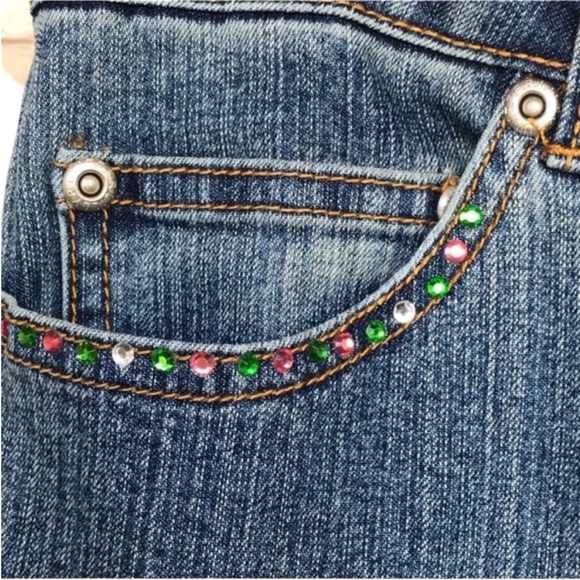 Lilly Pulitzer Denim Straight Legs Jeans Size 6 With Bling - Picture 4 of 7